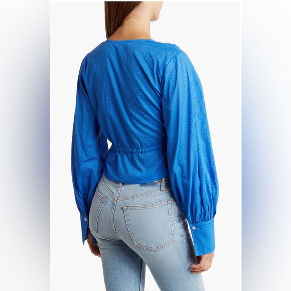 Frame long sleeves empire waist crop top, size M - Picture 2 of 10